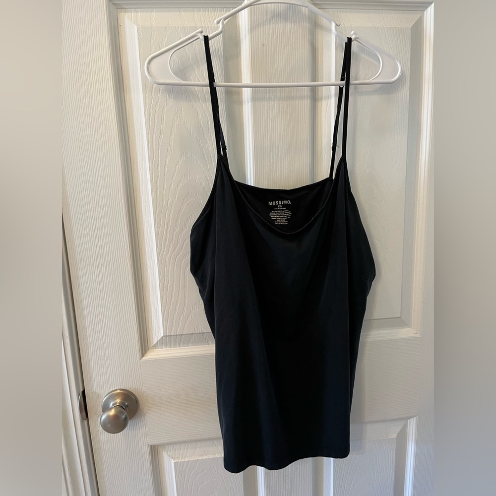 MOSSIMO Juniors Black Adjustable Straps Camisole